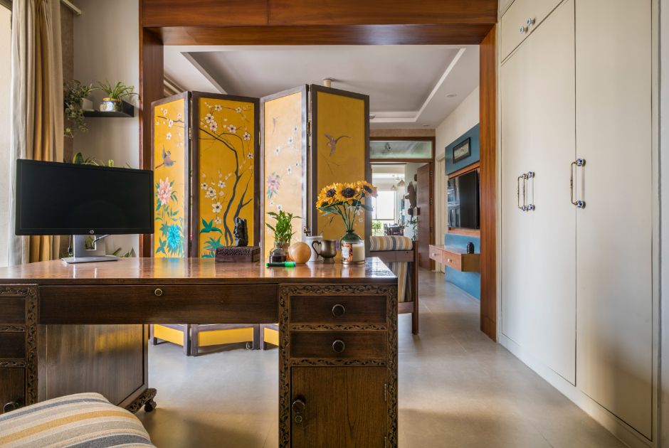 Bohemian Style Living Room Art Restoration in Casa Memoria by envisage