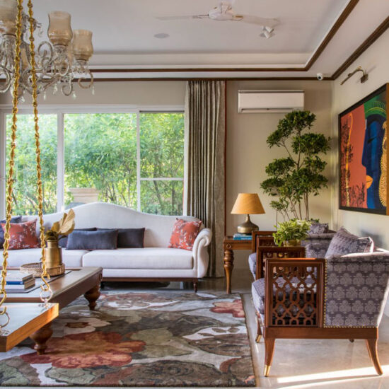 Ramayana House Living Room Interior Design with Oonjal
